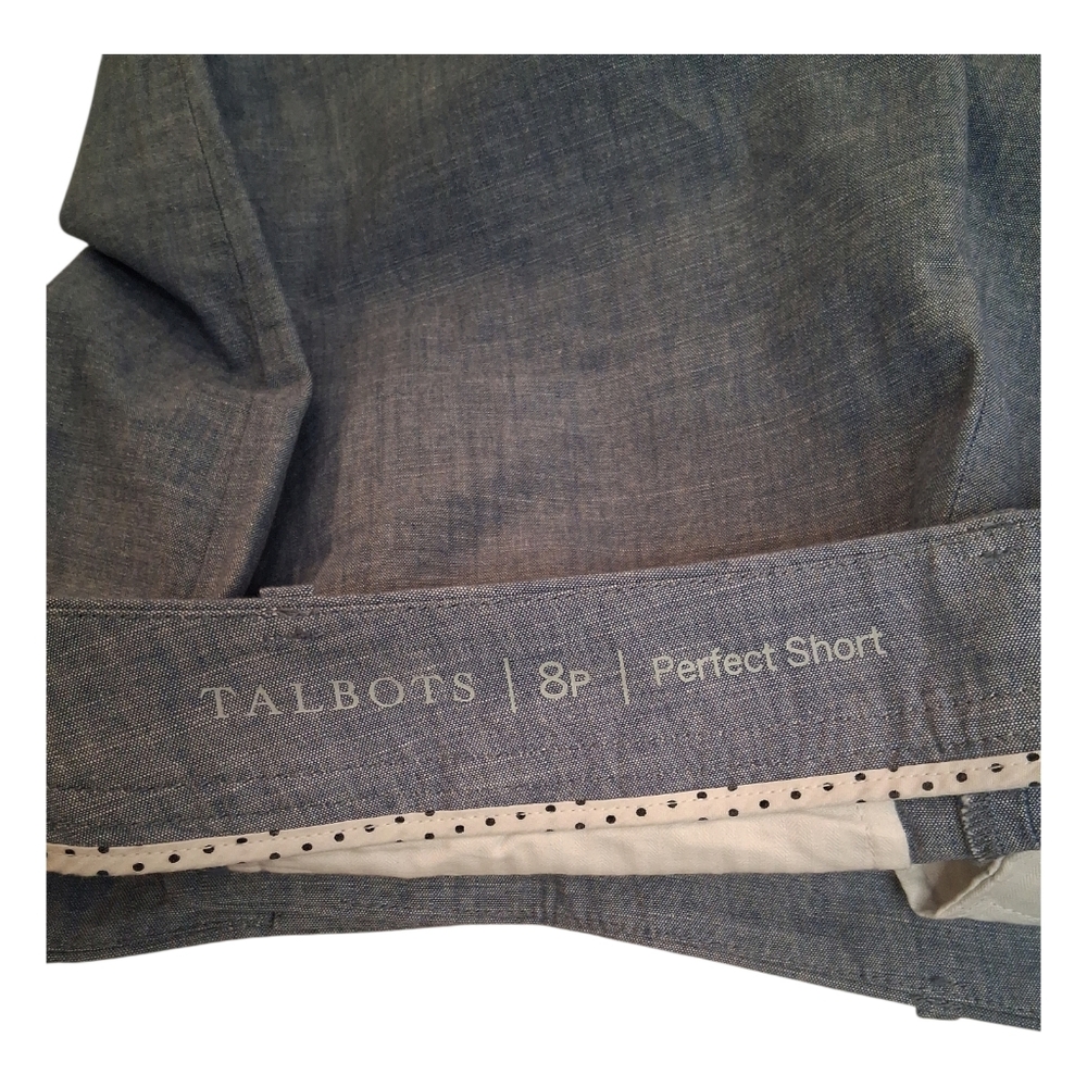 Talbots Perfect Shorts Light Blue Women's Bermudas 9" Size 8P - Picture 2 of 3